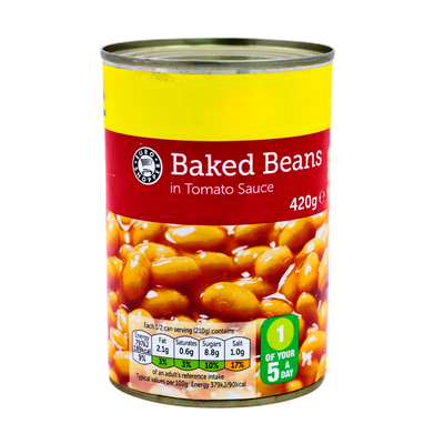Euro Shopper Baked Beans 420g, front of pack