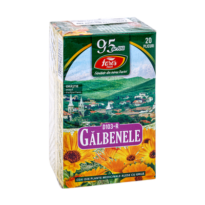 Fares Galbenele Tea 20 Bags, front of pack