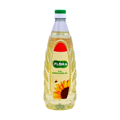 Flora Pure Sunflower Oil 1L, front of pack
