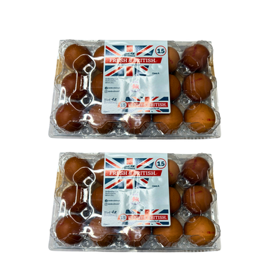 Fresh British Eggs 15 pack (Pack of 2), front of pack