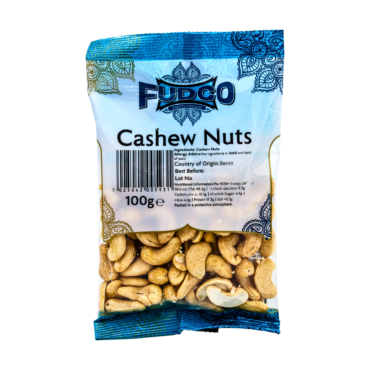 Fudco Cashew Nuts 100g, front of pack