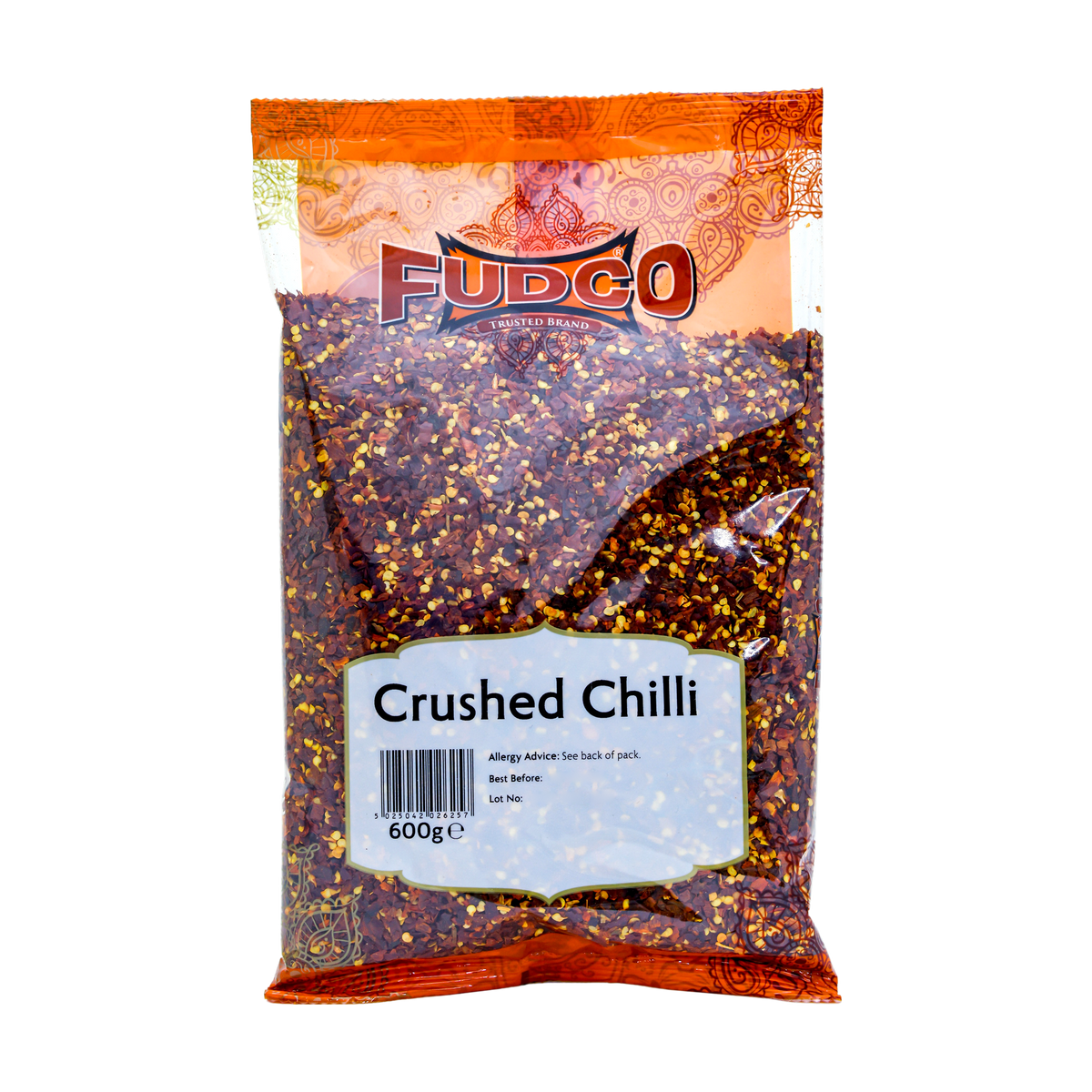 Fudco Crushed Chilli 600g, front of pack