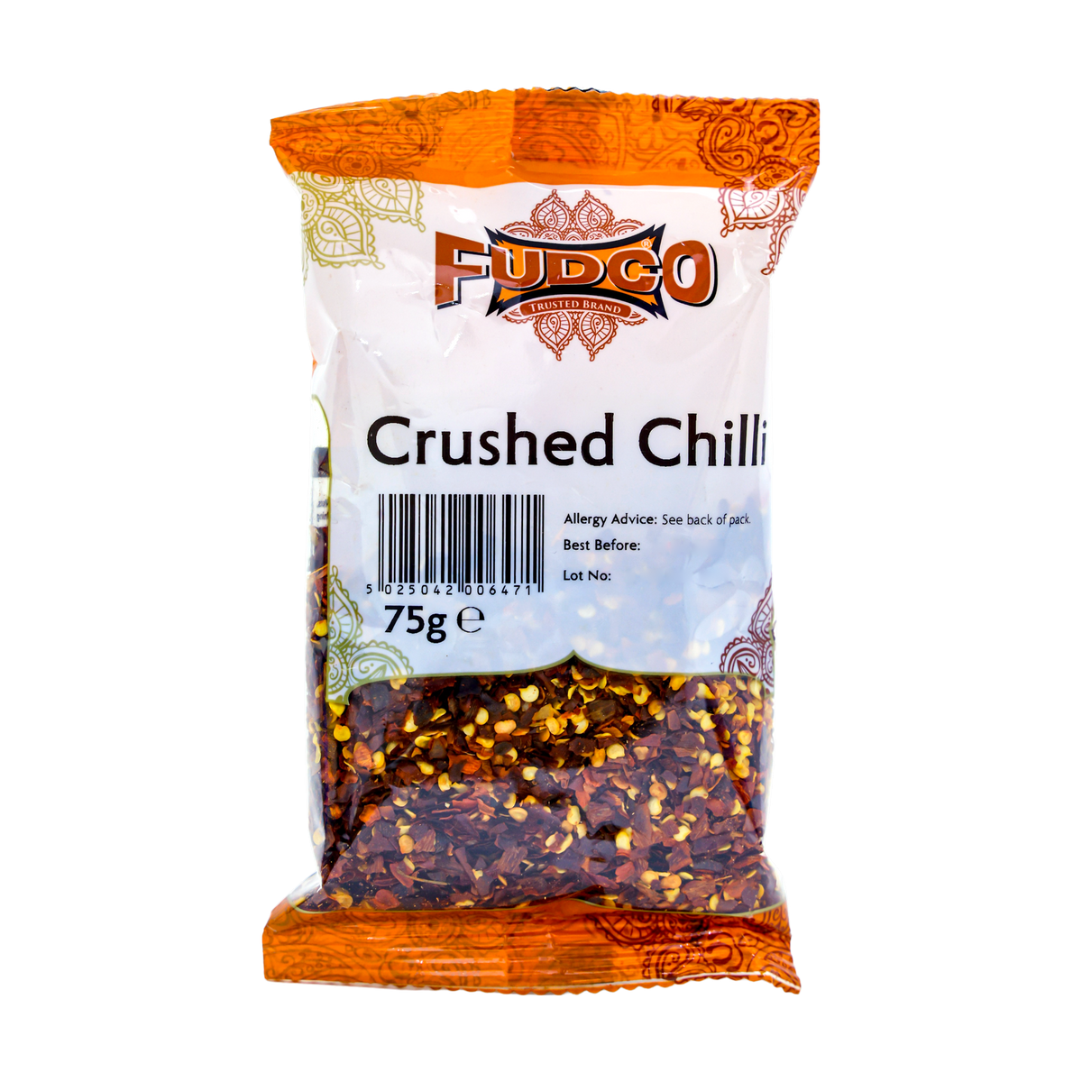 Fudco Crushed Chilli 75g, front of pack