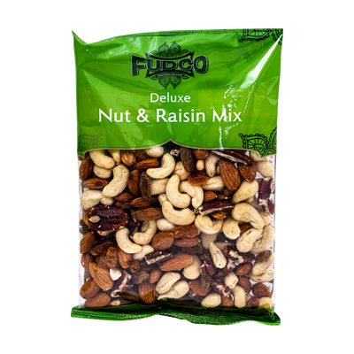 Fudco Deluxe Nut & Raisin Mix 250g, front of pack