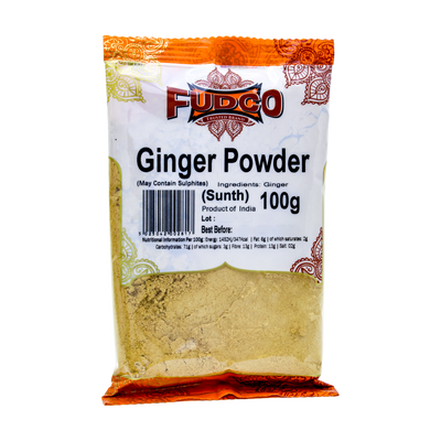Fudco Ginger Powder 100g, front of pack