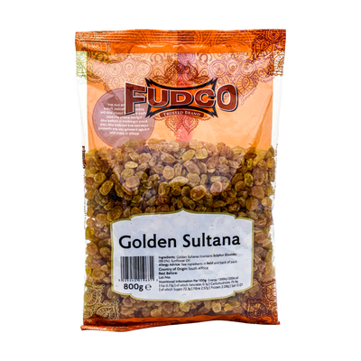 Fudco Golden Sultana 800g, front of pack