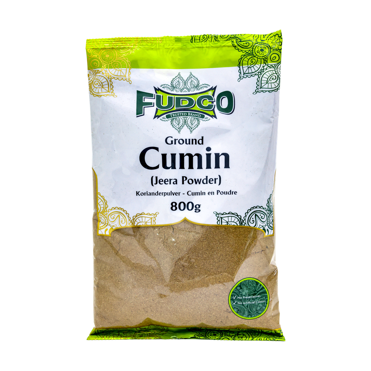 Fudco Ground Cumin 800g, front of pack