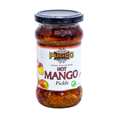 Fudco Hot Mango Pickle 300g, front of pack