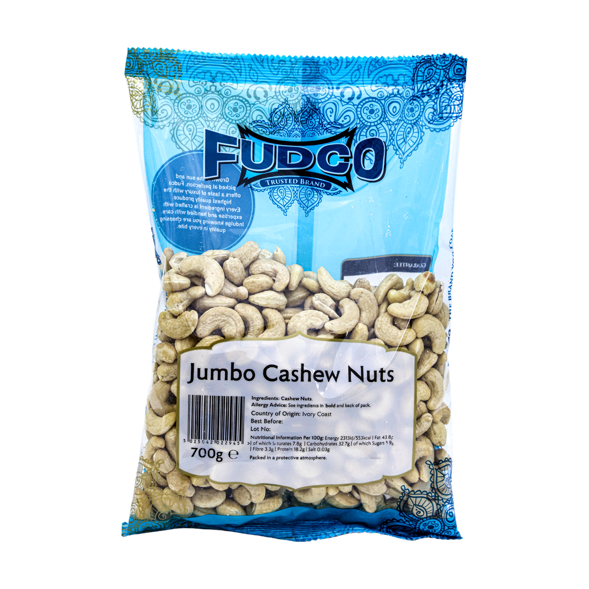 Fudco Jumbo Cashew Nuts 700g, front of pack