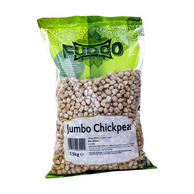 Fudco Jumbo Chickpeas 1.5kg, front of pack