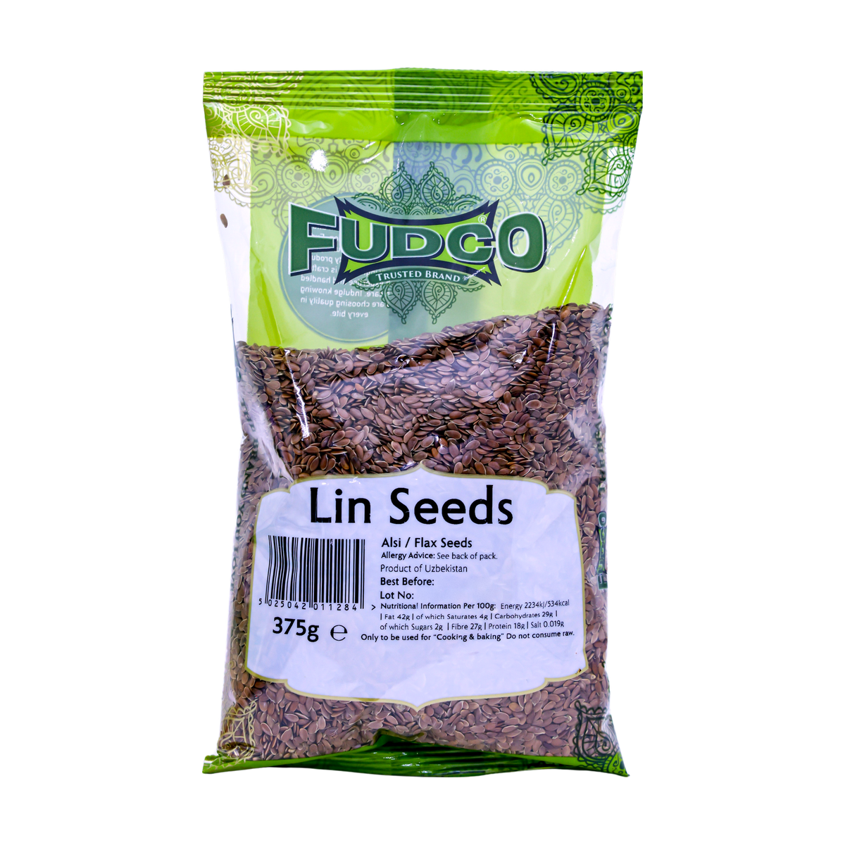 Fudco Lin Seeds 375g, front of pack