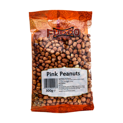 Fudco Pink Peanuts 300g, front of pack
