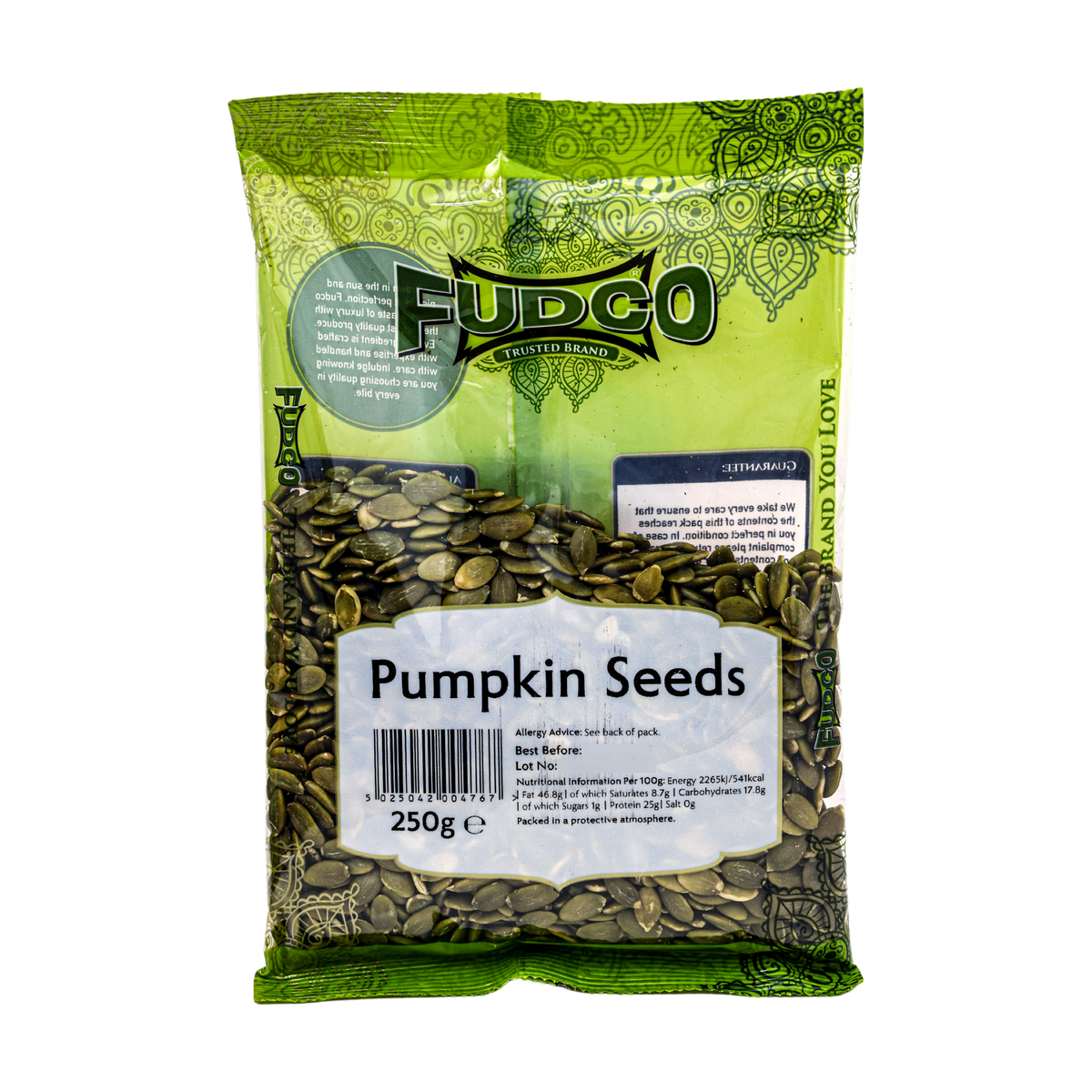 Fudco Pumpkin Seeds 250g, front of pack