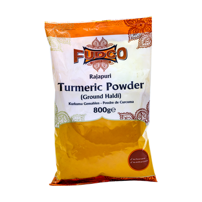 Fudco Rajapuri Turmeric Powder 800g, front of pack