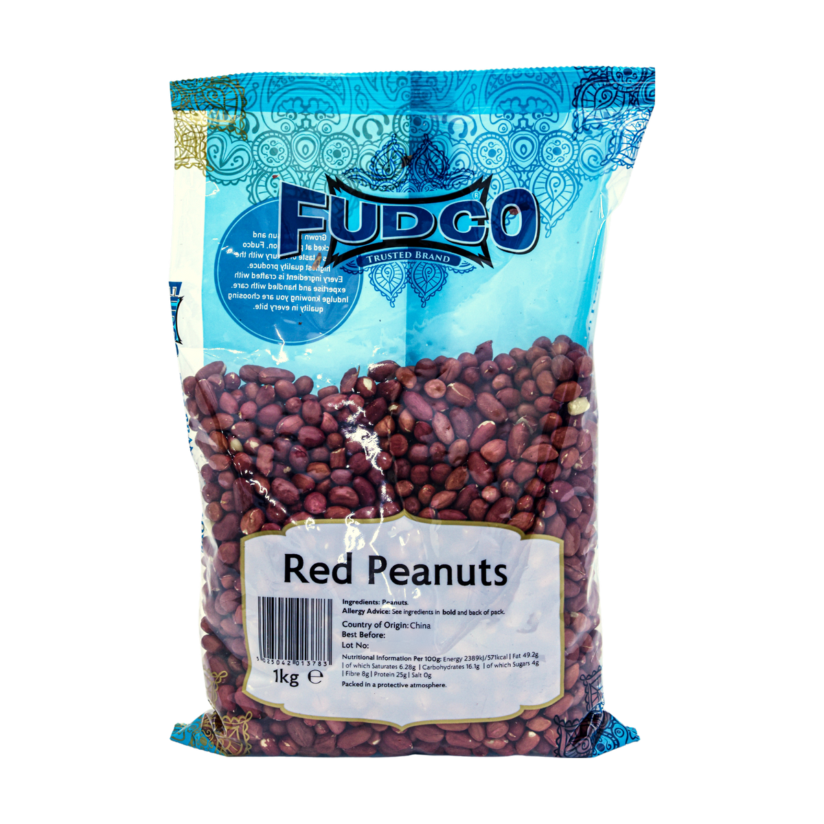 Fudco Red Peanuts 1kg, front of pack