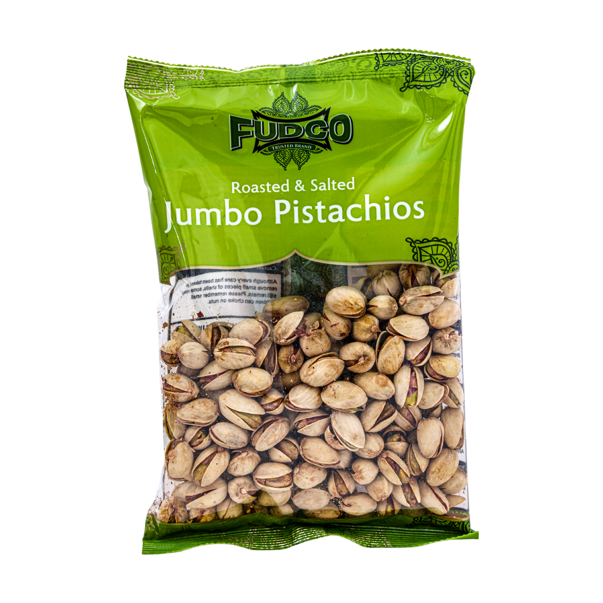 Fudco Roasted Salted Jumbo Pistachios 200g, front of pack