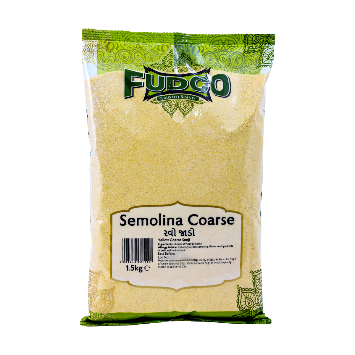 Fudco Semolina Coarse 1.5kg, front of pack