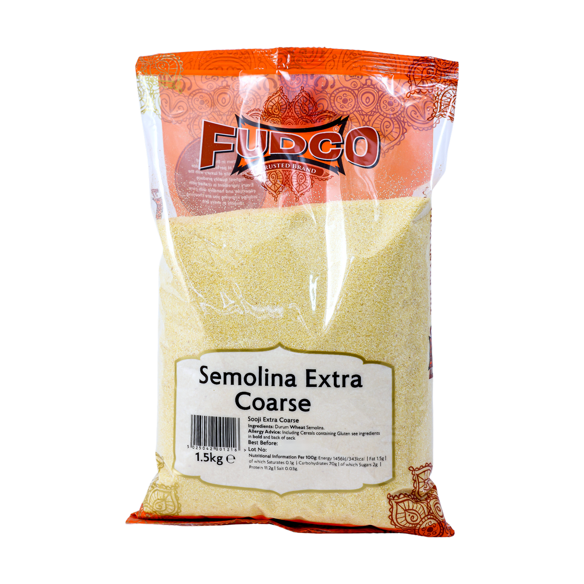 Fudco Semolina Extra Coarse 1.5kg, front of pack