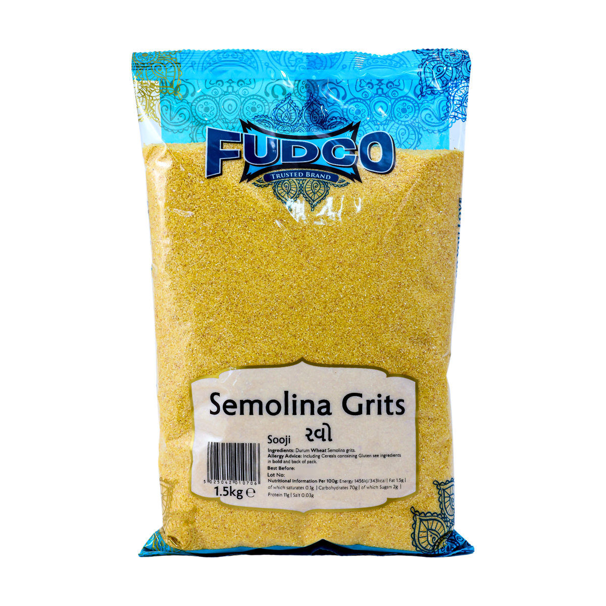 Fudco Semolina Grits 1.5kg, front of pack