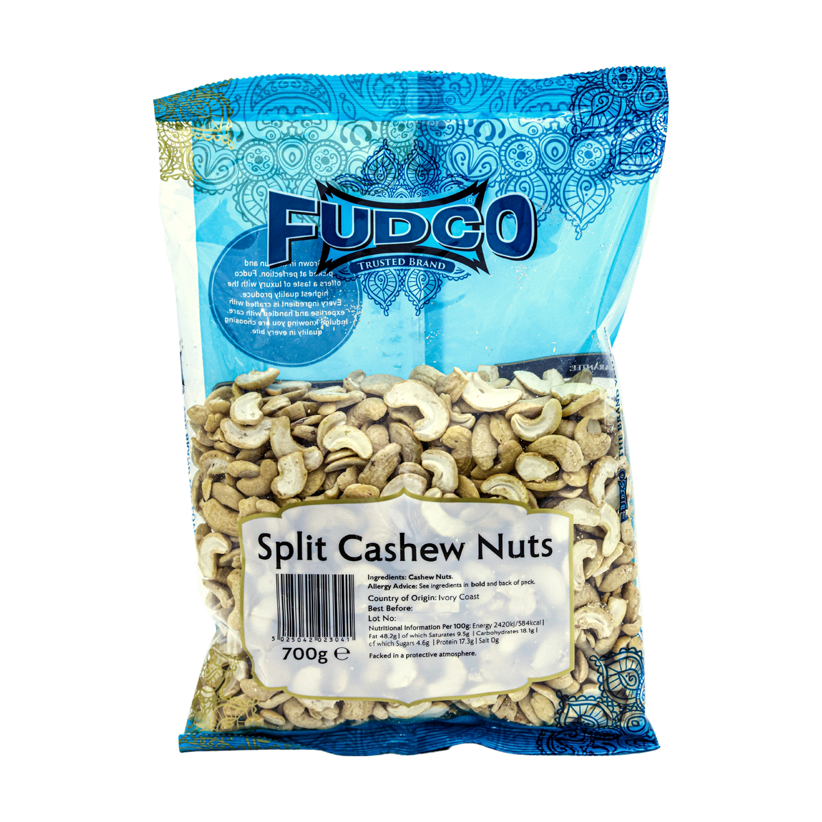 Fudco Split Cashew Nuts 700g, front of pack