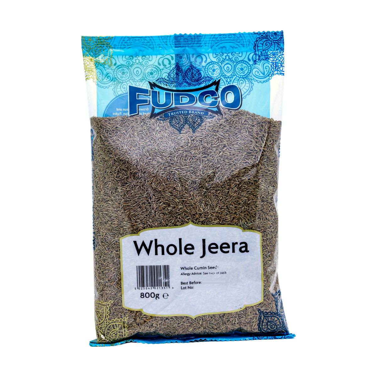 Fudco Whole Jeera 800g, front of pack
