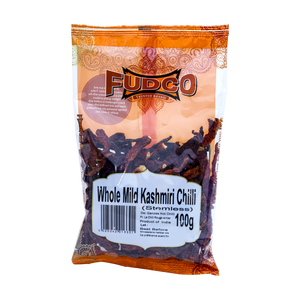 Fudco Whole Mild Kashmiri Chilli Stemless 100g