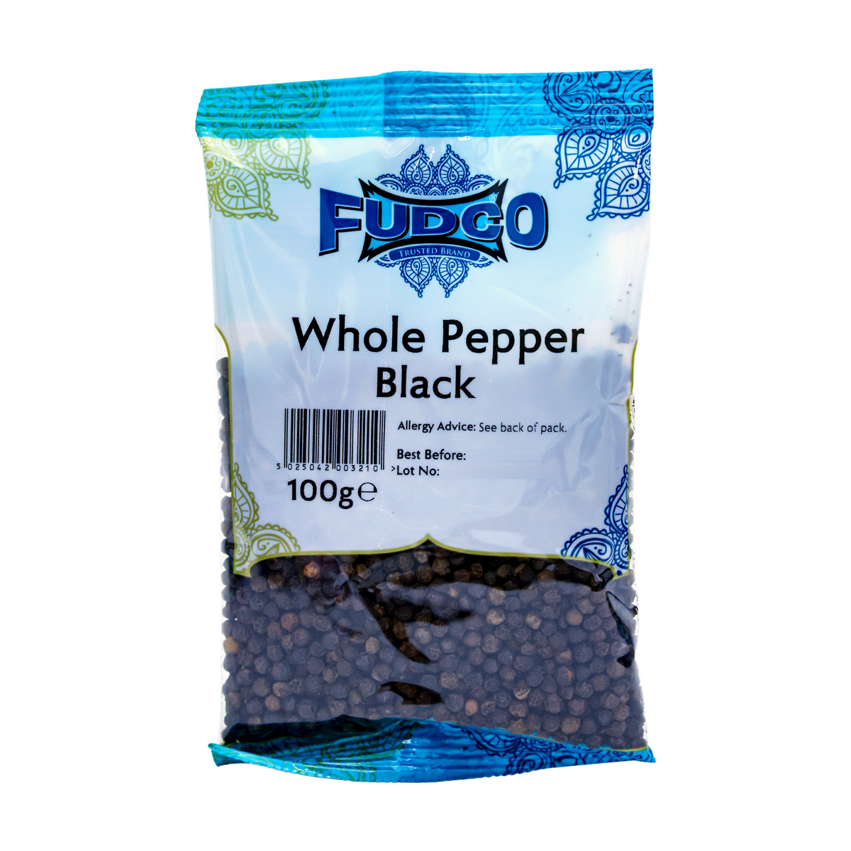 Fudco Whole Pepper Black 100g, front of pack