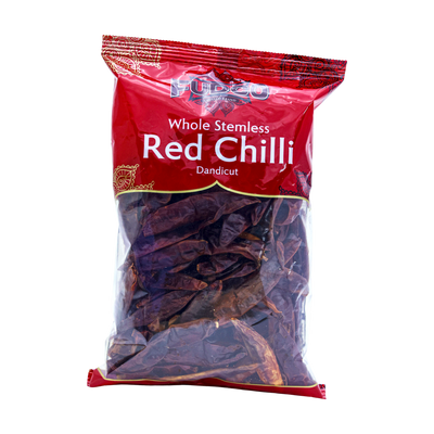 Fudco Whole Stemless Red Chilli Dandicut 100g, front of pack