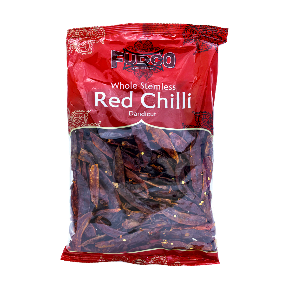 Fudco Whole Stemless Red Chilli Dandicut 200g, front of pack