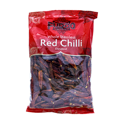 Fudco Whole Stemless Red Chilli Dandicut 200g, front of pack