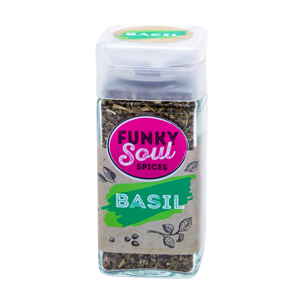 Funky Soul Spices Basil 14g, front of pack