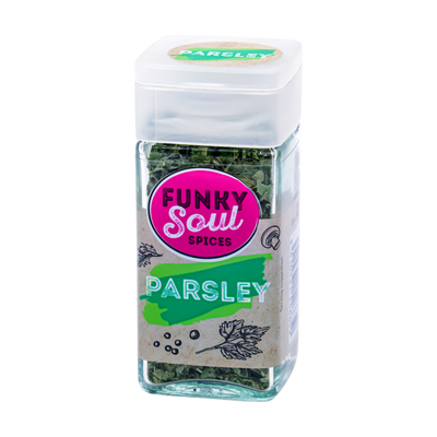 Funky Soul Spices Parsley 9g, front of pack