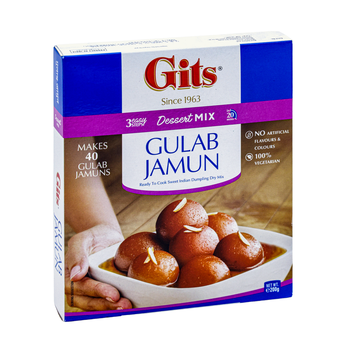 Gits Gulab Jamun Dessert Mix 200g, front of pack