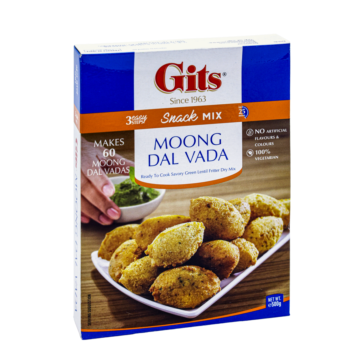 Gits Moong Dal Vada Snack Mix 500g, front of pack
