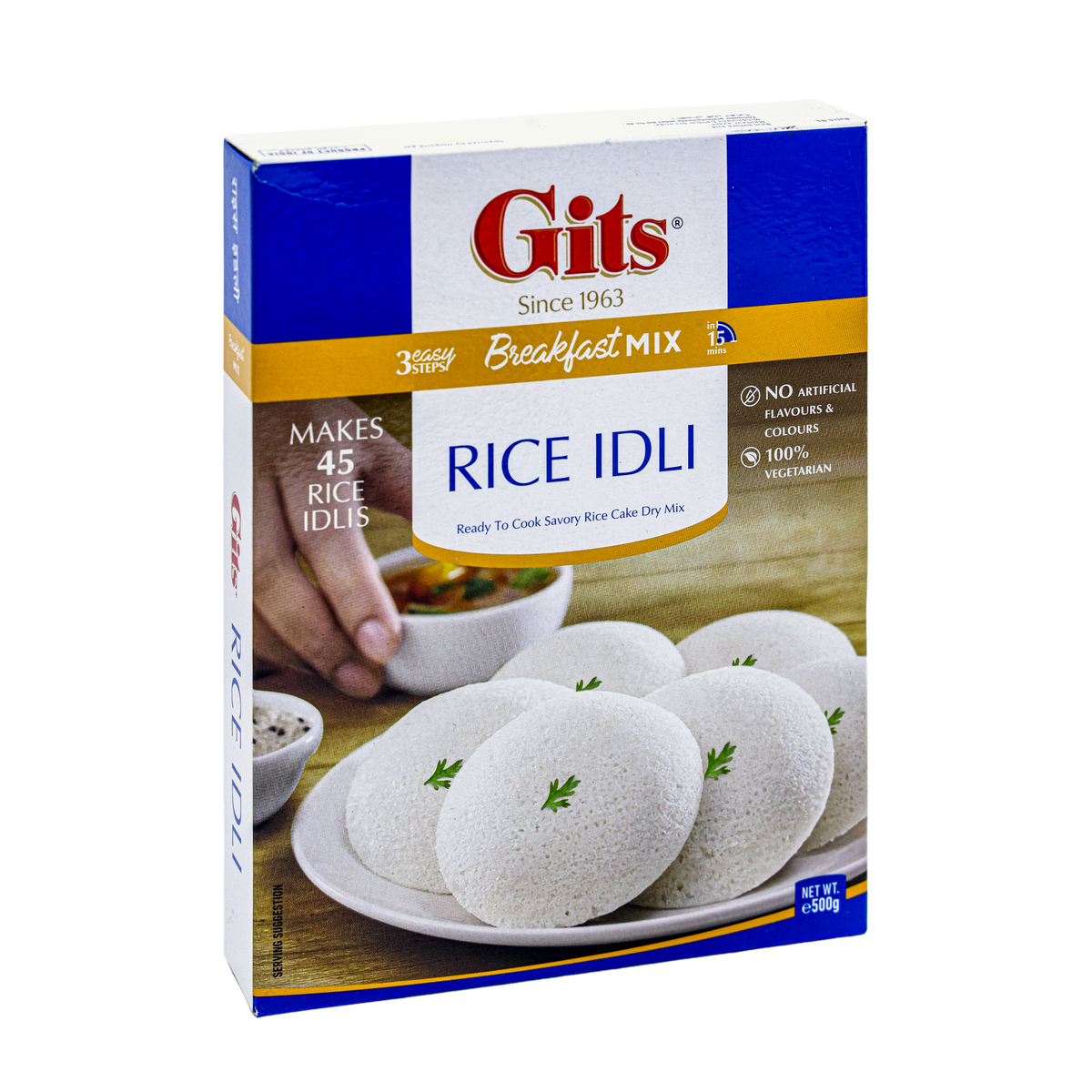 Gits Rice Idli Breakfast Mix 500g, front of pack