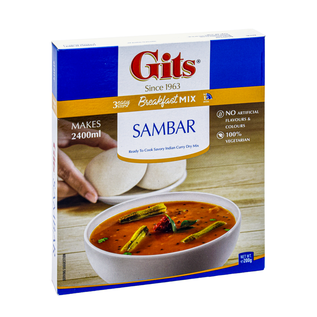 Gits Sambar Breakfast Mix 200g, front of pack