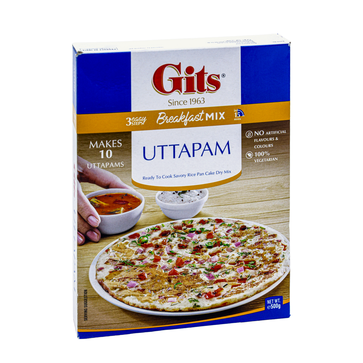 Gits Uttapam Breakfast Mix 500g, front of pack