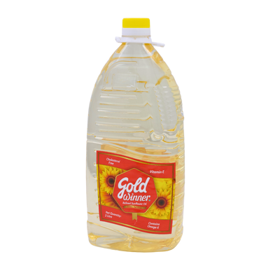 Gold Winner Refined Sunflower Oil 2L, front of pack