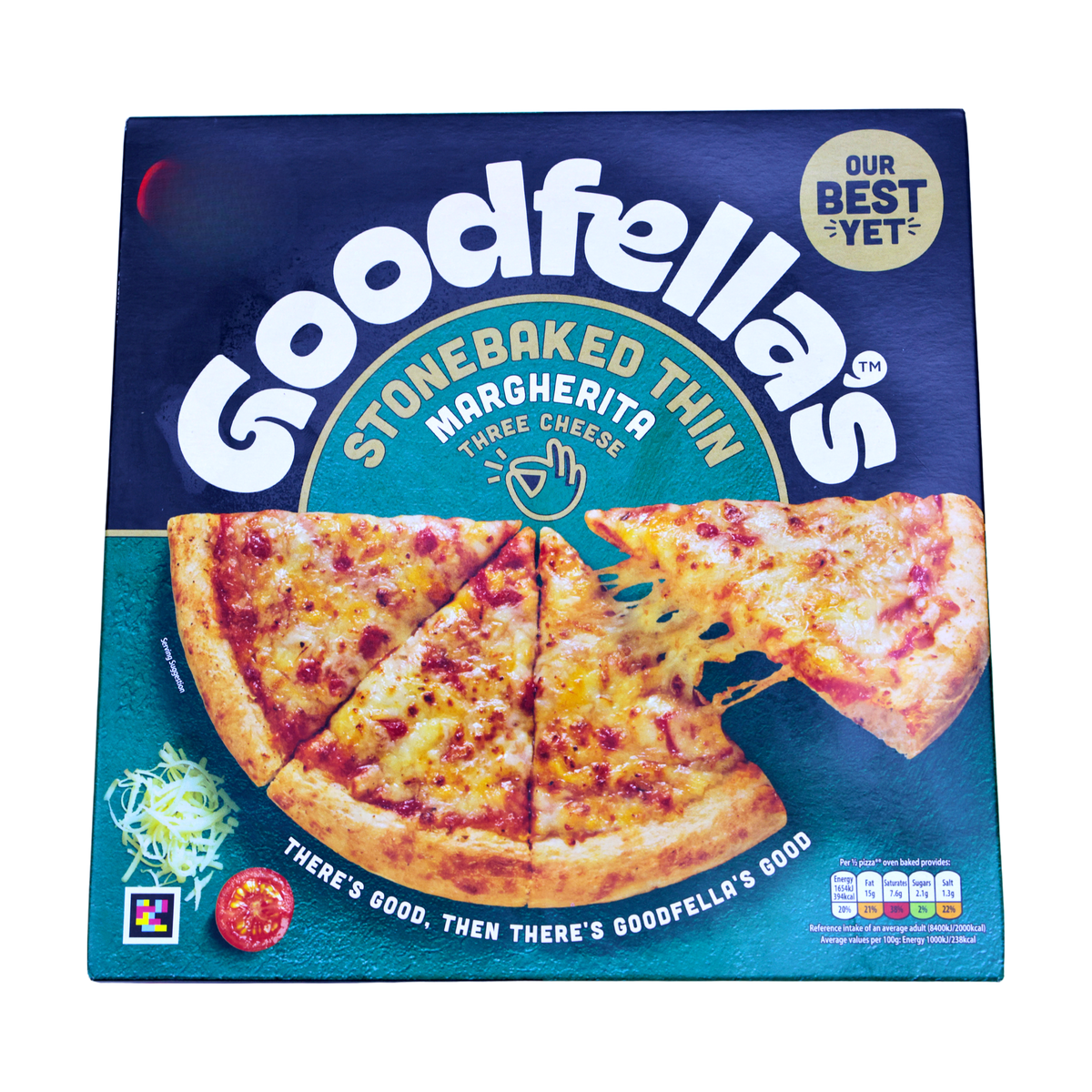 Goodfella's Stonebaked Thin Margherita 334g, front of pack