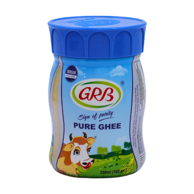 GRB Pure Ghee 200ml, front of pack