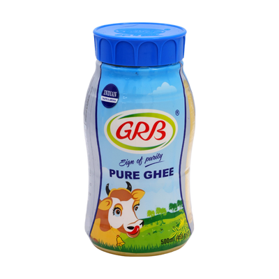 GRB Pure Ghee 500ml, front of pack