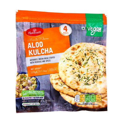 Haldiram's Minute Khana Aloo Kulcha 4 Pieces 320g, front of pack