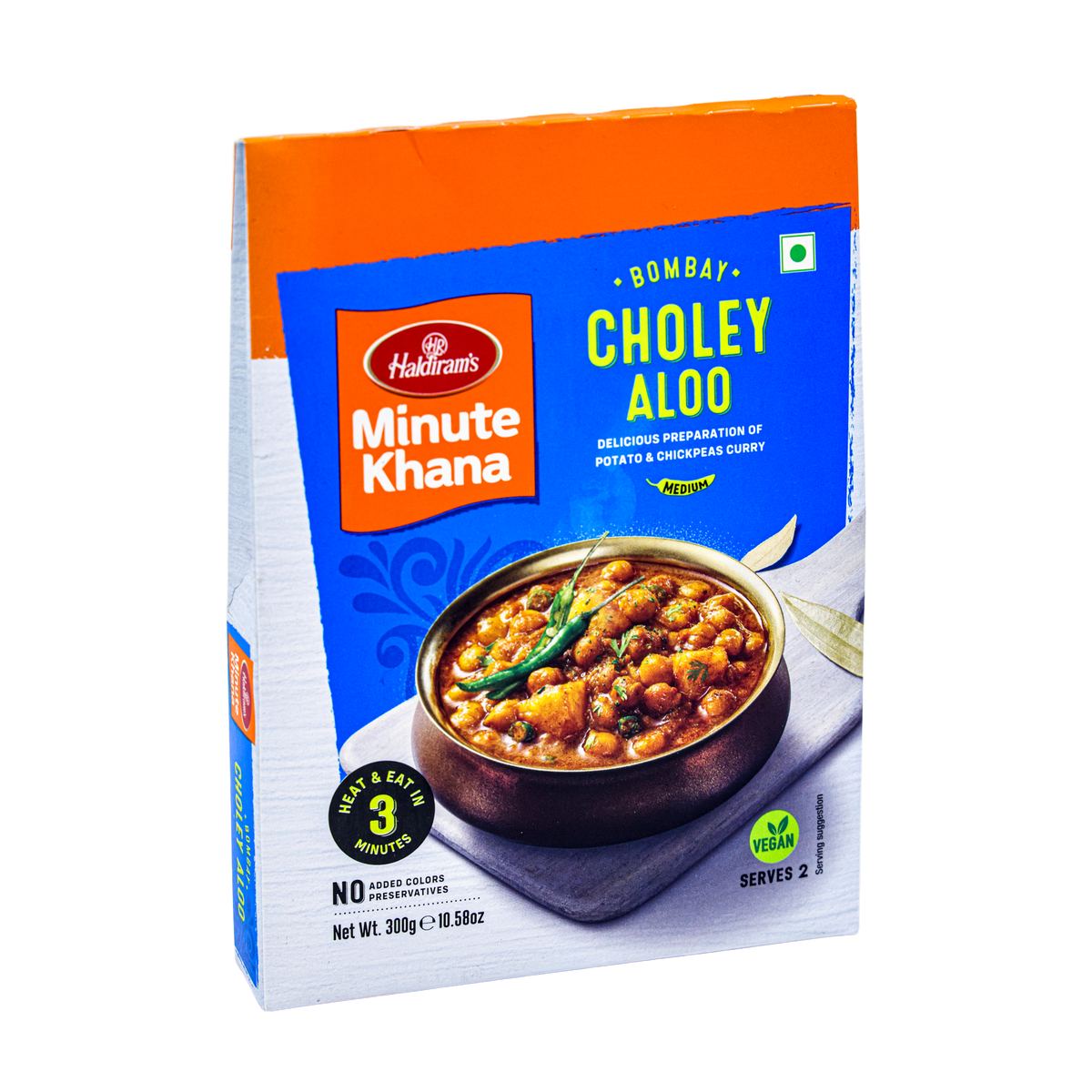 Haldiram's Minute Khana Bombay Choley Aloo 300g, front of pack