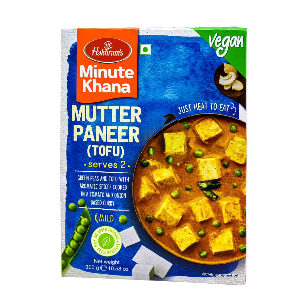 Haldiram's Minute Khana Mutter Paneer Tofu 300g, front of pack