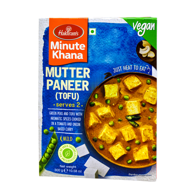 Haldiram's Minute Khana Mutter Paneer Tofu 300g, front of pack