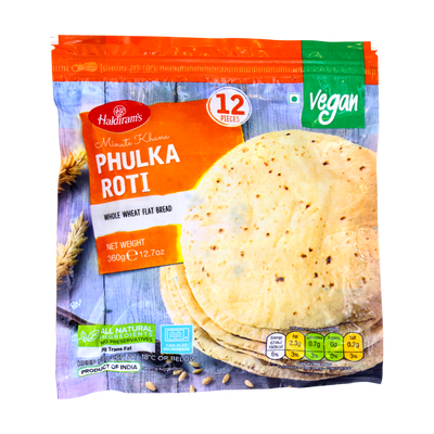 Haldiram's Minute Khana Phulka Roti 12 Pieces 360g, front of pack