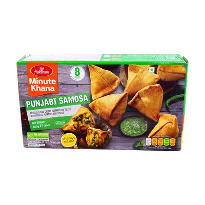 Haldiram's Minute Khana Punjabi Samosa 8 Pieces 650g, front of pack