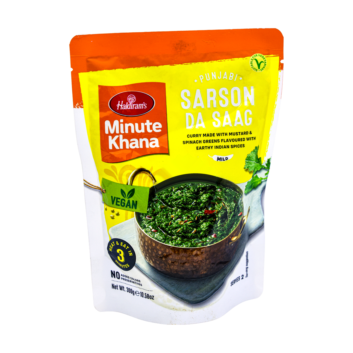 Haldiram's Minute Khana Punjabi Sarson Da Saag 300g, front of pack