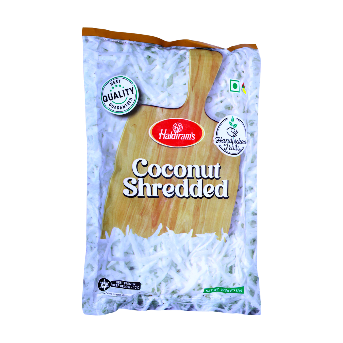 Haldiram's Coconut Shredded 312g, front of pack
