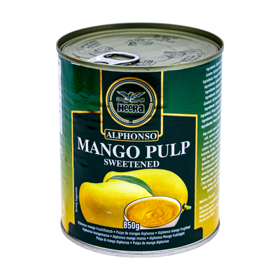 Heera Alphonso Mango Pulp 850g, front of pack